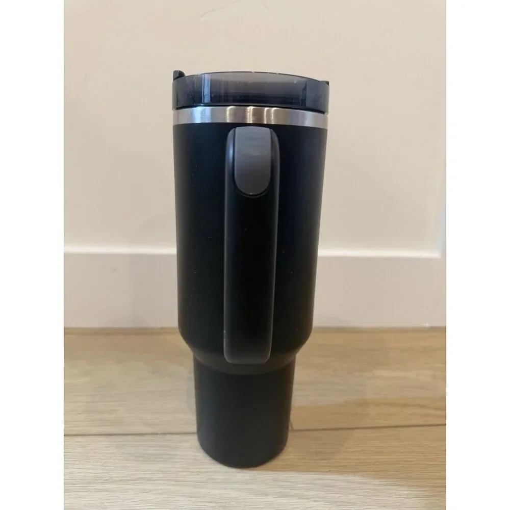 Stanley 40oz Black Insulated Tumbler Handle Lid Straw BPA-Free Stainless Steel - Picture 3 of 5